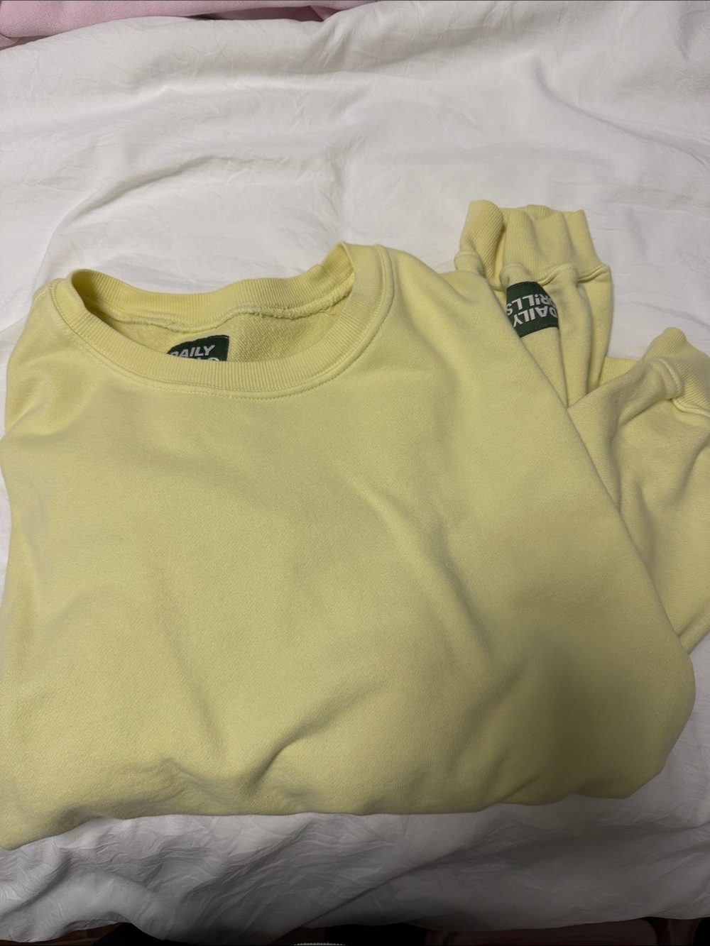 Daily Drills Pale Yellow Crewneck Sweatshirt